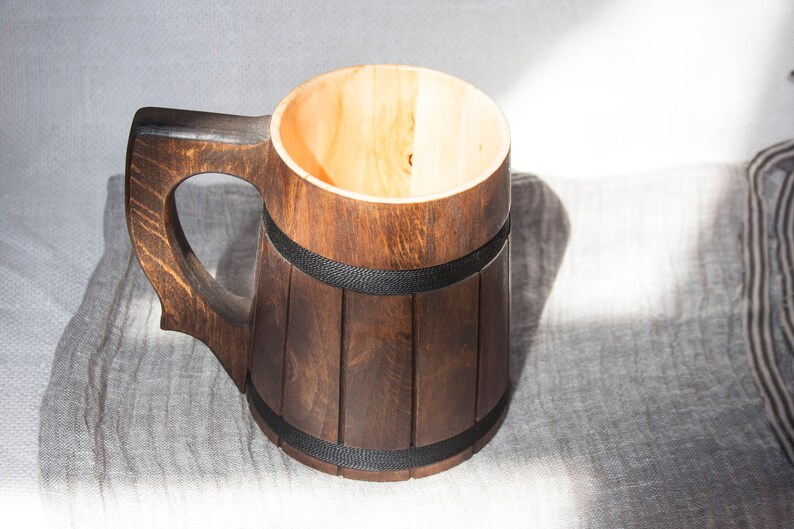 wooden pint tankard