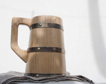 Hobbit Wooden Beer Mug, Lord Of The Rings Mug, 0.7 L (23 oz), Beer Tankard, Beer Mug, Wooden Mug, Wedding Gift, Personalized Hobbit Mug