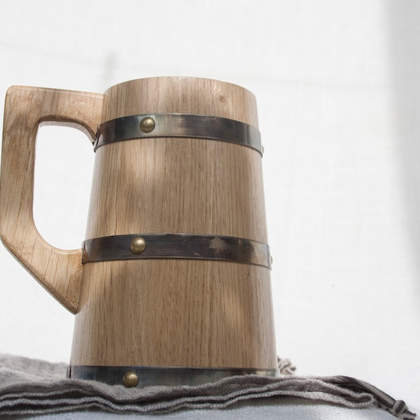 Chope à bière en bois Hobbit, Tasse du Seigneur des Anneaux, 0,7 L (23 oz), Chope à bière, Chope à bière, Tasse en bois, Cadeau de mariage, Tasse Hobbit personnalisée