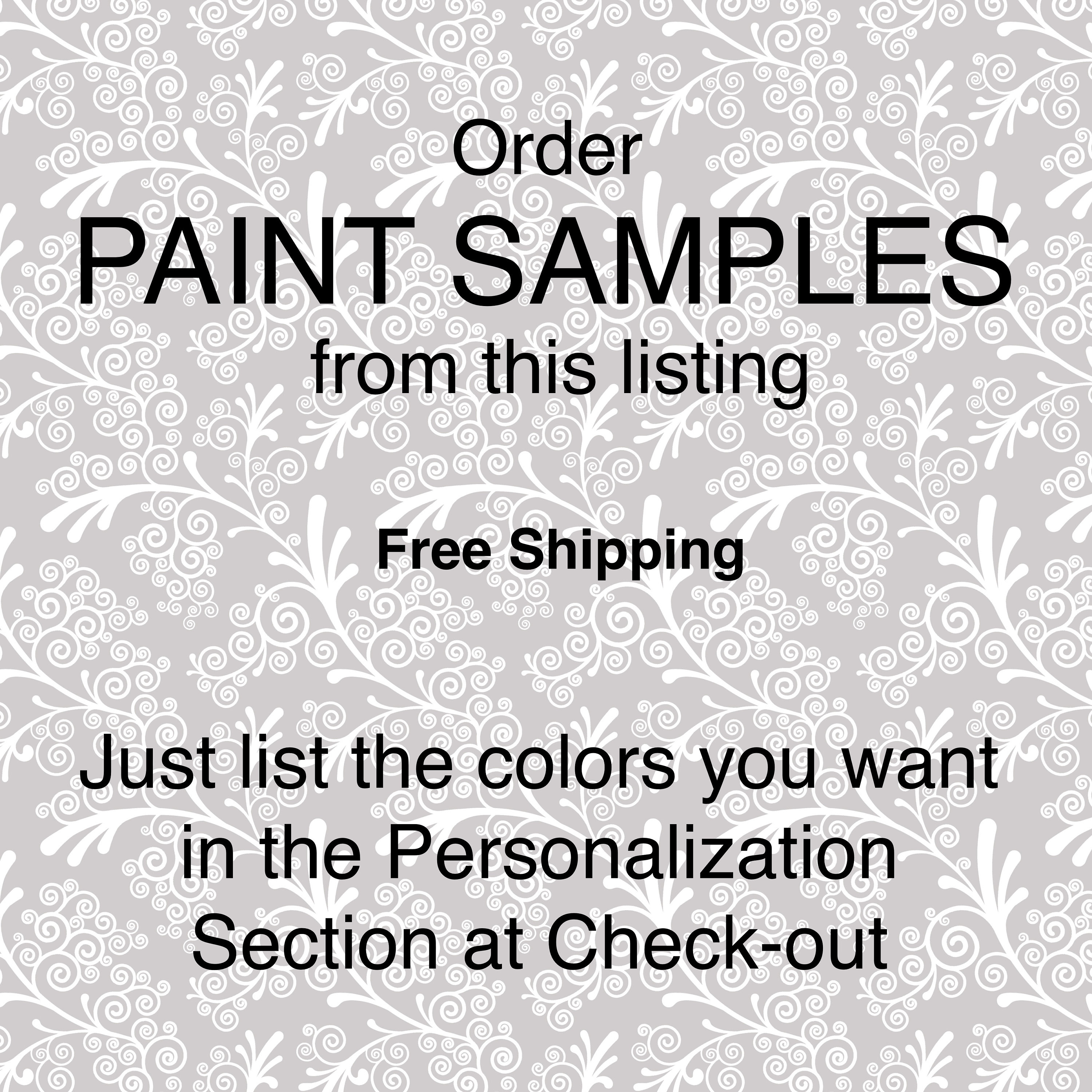 SAMPLES of Paint Colors Order Paint Samples here Free Shipping