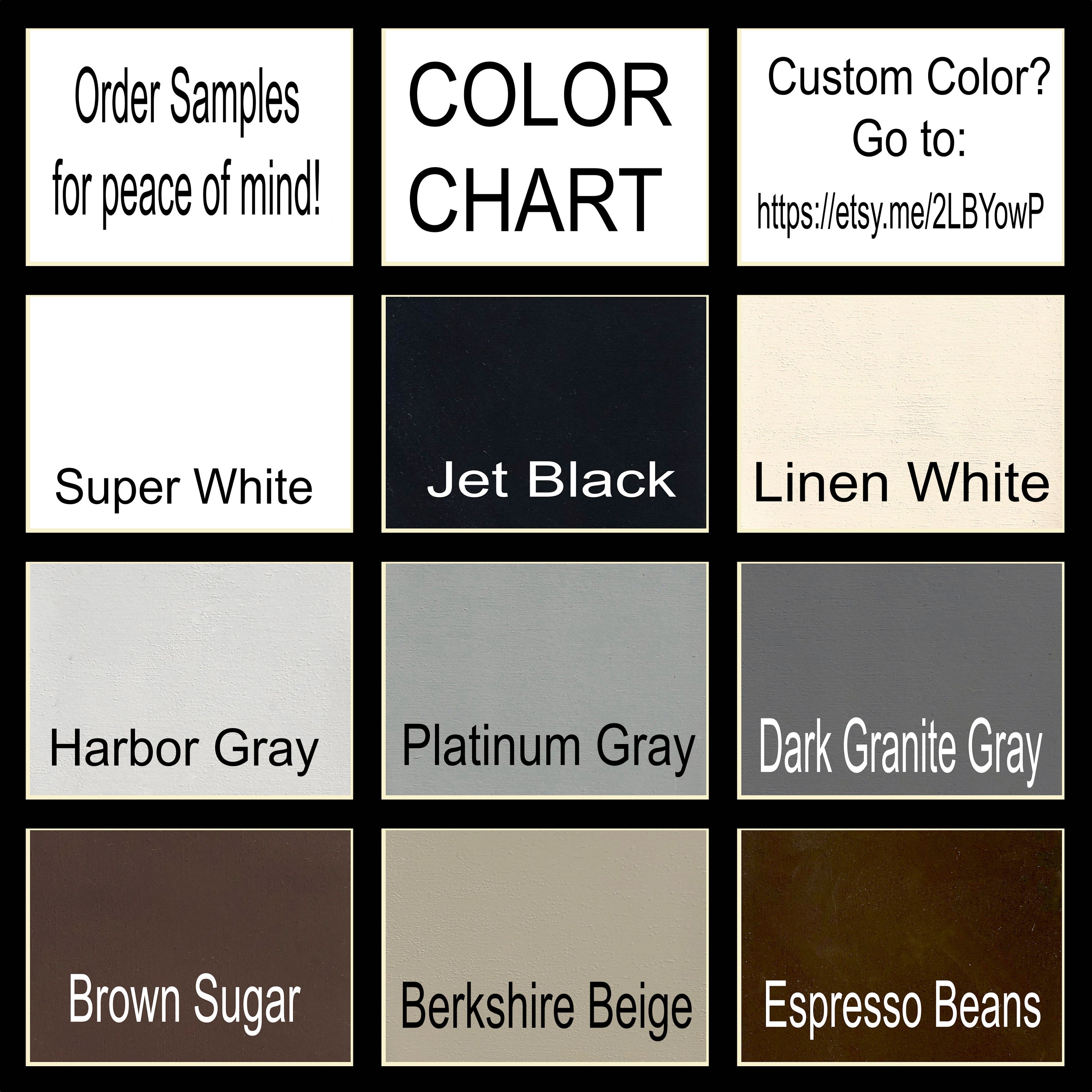 Paint Color Samples | Choose Your Colors, Free Shipping - Etsy