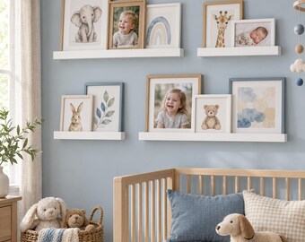 Modern Picture Ledge Shelf | Floating Photo Gallery Wall