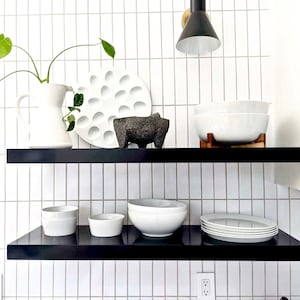 Floating shelf White Open floating shelving Hard Lacquer Paint Finish Strong, solid and sturdy floating shelves image 2