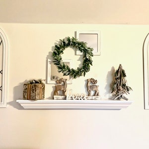 Crown molding shelf painted | White floating shelf | Shelves | Mantel shelf | Wall shelves | Hard Lacquer Finish | Cottage shelf