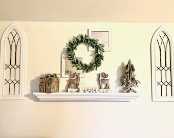 Crown molding shelf painted | White floating shelf | Shelves | Mantel shelf | Wall shelves | Hard Lacquer Finish | Cottage shelf