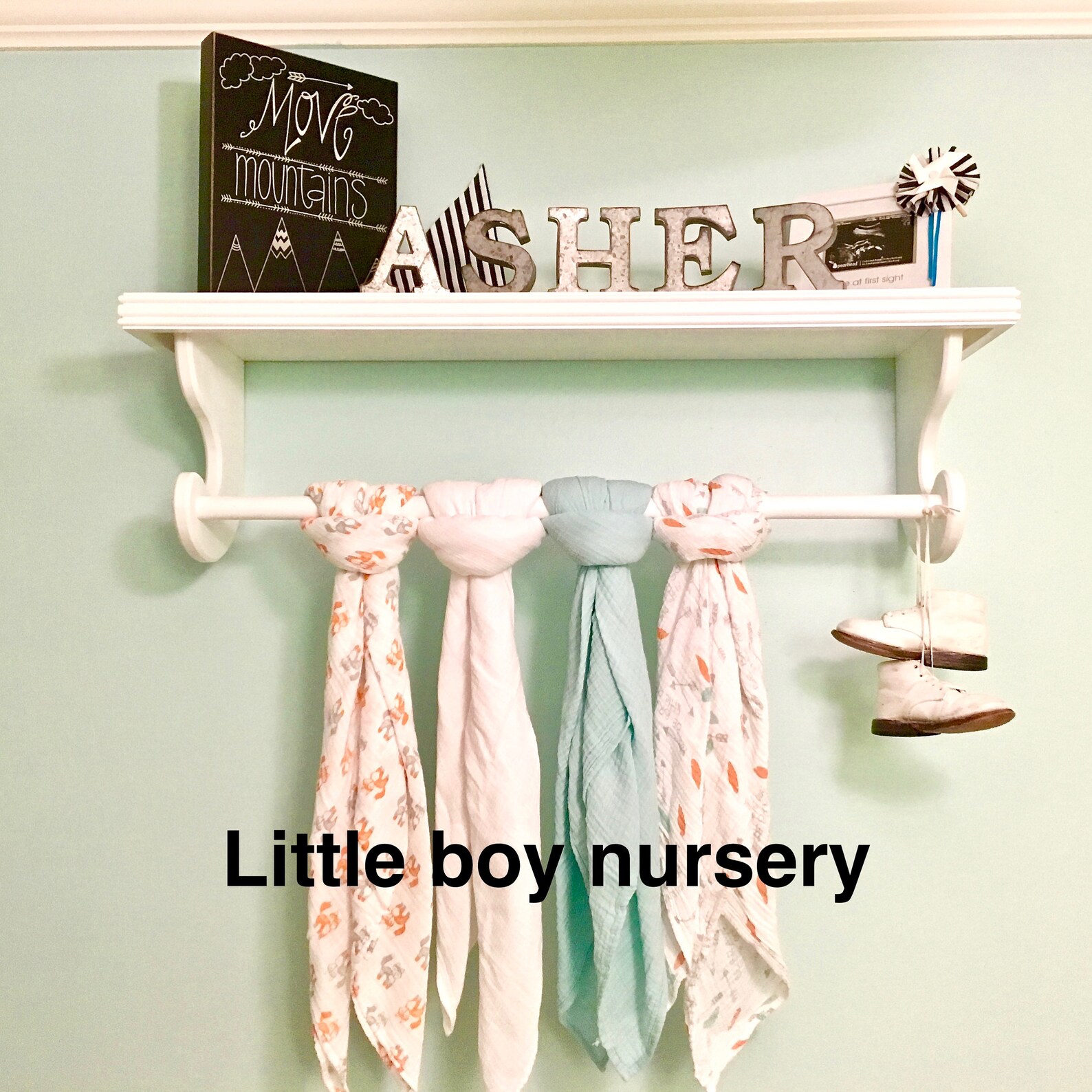 Nursery Shelf Hanging Rod Shelf Baby Clothes Rack Kids Etsy