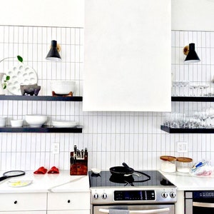 Floating shelf White Open floating shelving Hard Lacquer Paint Finish Strong, solid and sturdy floating shelves image 7