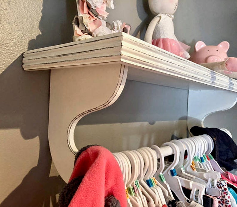 Nursery Hanging Shelf Hanging Baby Clothes Rack Shelf With Etsy