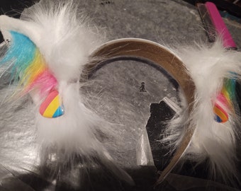 Pan Pride Flag Kitty Ears