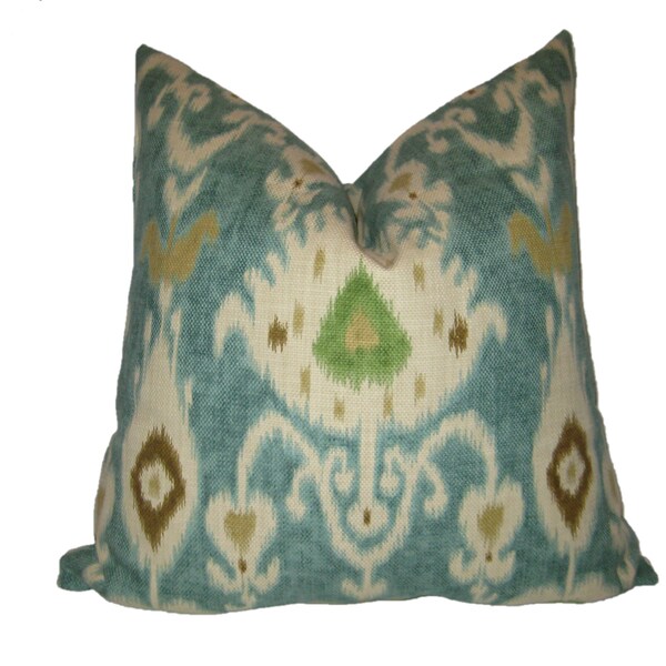 Teal Brown Pillow Etsy