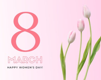 Happy international women's day digital card