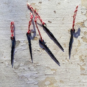 Set of 3 Hand Forged Miniature Icicle Ornaments-Blacksmith Made Item-Holiday Decoration