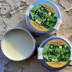 Lemon Balm LIp Soother ~ Natural Lip Care ~ Soothe Those Chapped Lips