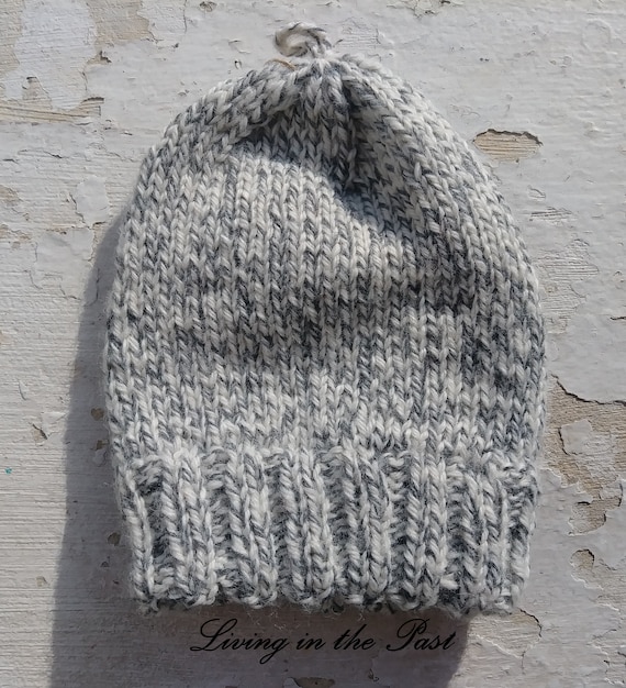 Bonnet Tricot Gris Uni Adulte - Taille Unique, En Acrylique Et Polyester Recyclé, Neuf Avec étiquettes