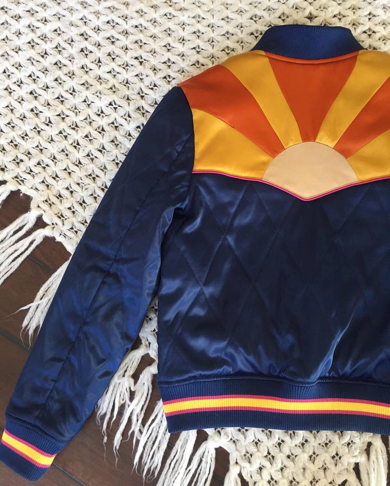 Original Navy Rising Sun Bomber Jacket as seen on Stumptown Cobie Smulders image 2