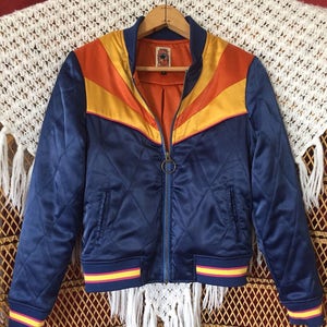 Original Navy Rising Sun Bomber Jacket as seen on Stumptown Cobie Smulders image 1