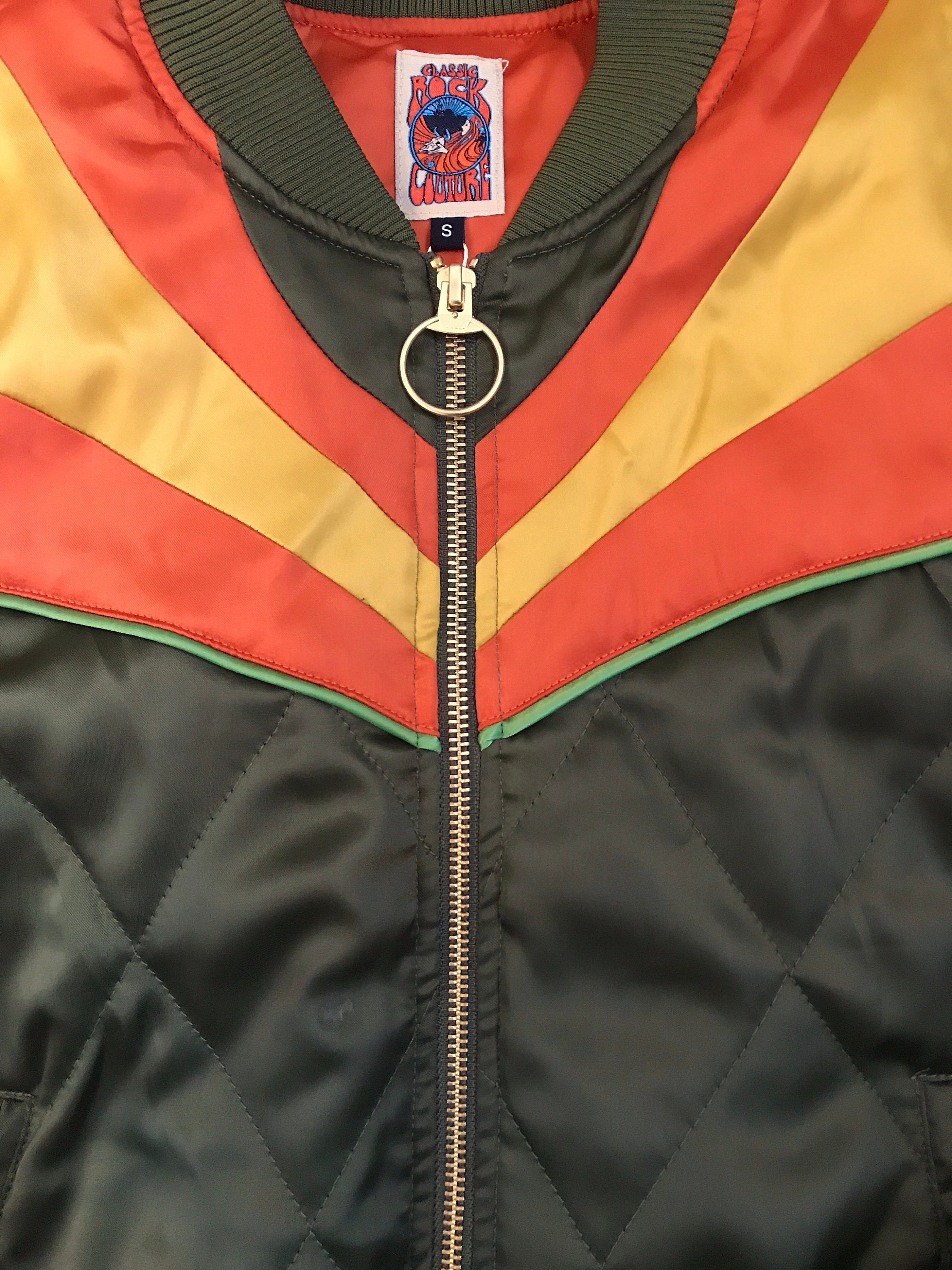 Classic rock couture rising sun jacket deals