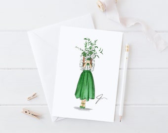 Giving Greens Card (St. Patricks Day - St. Patricks Card) By Melsy's Illustrations