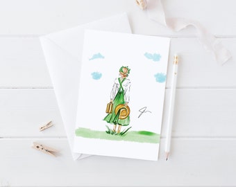 Meadow Memories Card (St. Patricks Day Card - Spring Card - Greeting Card) By Melsy's Illustrations