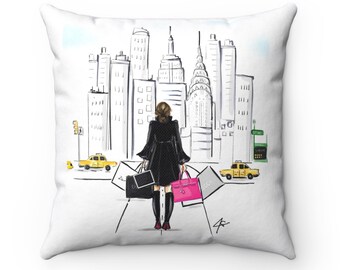 Items Similar To Ballerina Pillow Fashion Illustration