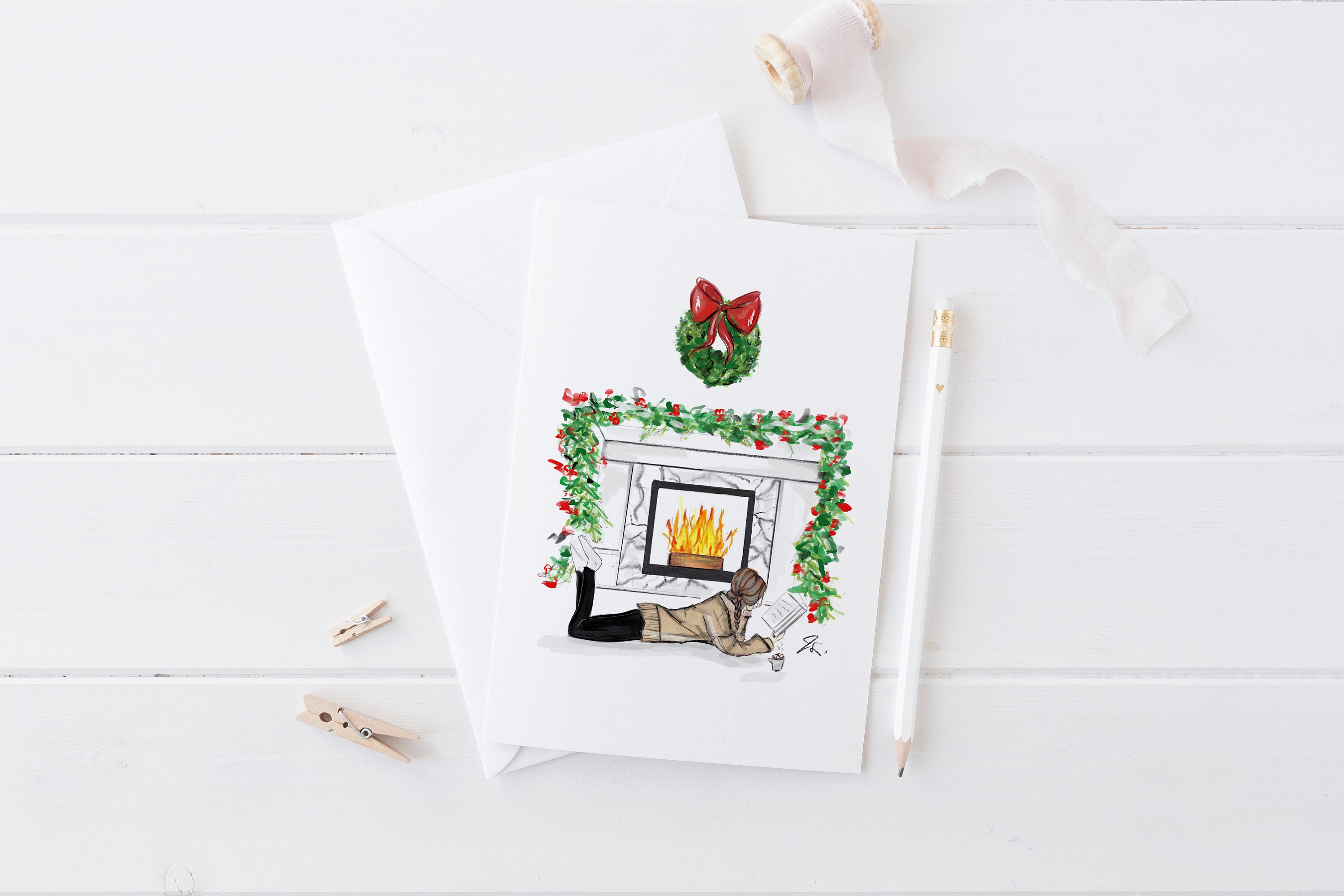 the fireplace card melsy