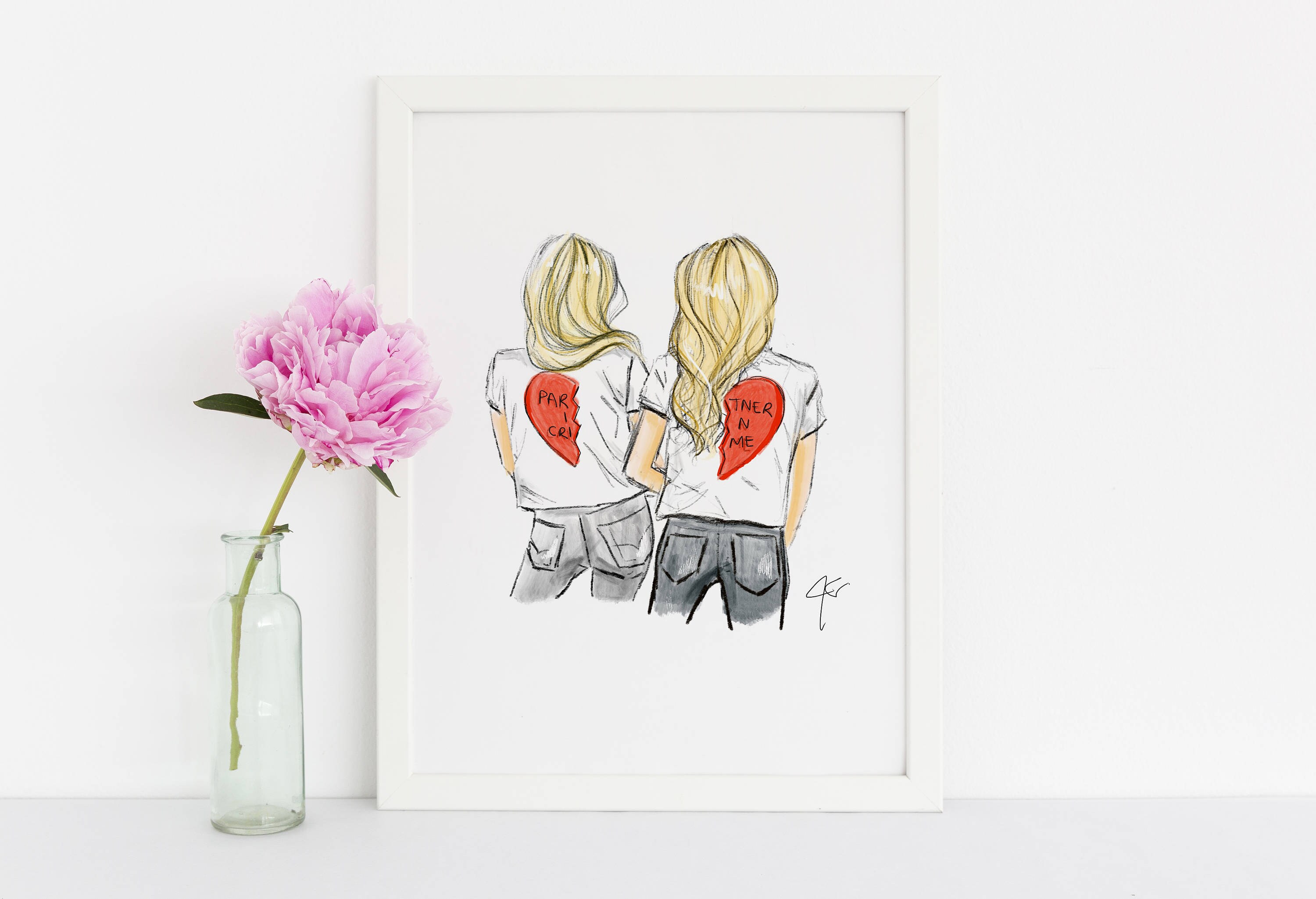 LIMITED EDITION Partner In Crime - (Fashion Illustration Print- Fashi…