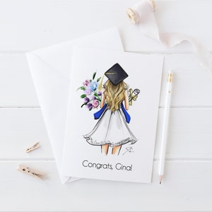 Personalisierte Karte zum Abschluss [ Abschluss Karte | Abschlusskarte für sie | College-Abschluss-Geschenk | Abschlussgeschenk | graduierte Geschenke]