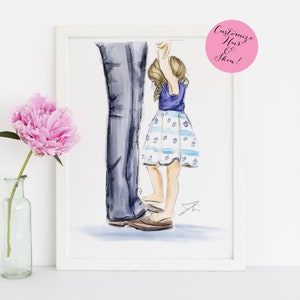 Daddy Daughter Dance (Print) (Fashion Illustration Print) (Fashion Illustration Art - Fashion Sketch prints)  By Melsy’s Illustrations