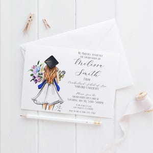 The Cap Graduation Announcements/Invites [ College Graduation Invites | Custom Graduation | Graduation Gifts For Her | Graduation Invites ] image 3