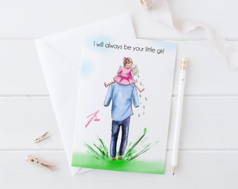 Father's Day Dad/Daughter (Card)(Personalized Father's Day Card- Personalized Gifts for Dad - personalized gifts for dad from daughter)