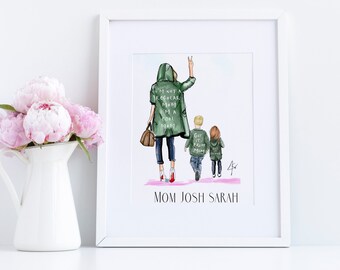 Art Print: I'm a Cool Mom ( Gifts for Mom - Home Decor - Mothers Day Gifts- Mother's Day )  By Melsy’s Illustration’s