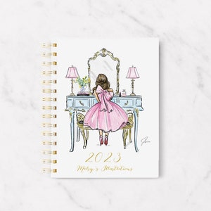 The 2023 Vanity planner (Brunette) (Fashion Illustrations l Daily Planner l Schedule) By Melsy's Illustrations