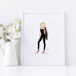 Art Print: You better shape up (Fashion Illustration Print | Grease Art | Sandy Art | Olivia Newton-John) By Melsy's Illustration