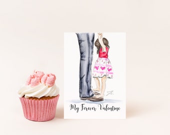 Forever Valentine Card (Valentine's Day Card) By Melsy's Illustrations