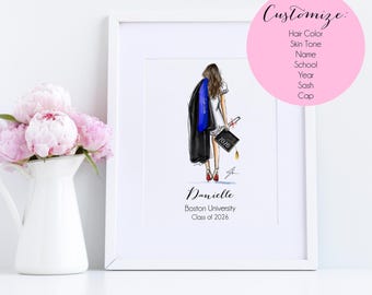 The Diploma Print [ Custom Graduation Diploma Print 2026 | Personalized Class of 2026 Gift | High School College Graduation | Grad Keepsake]