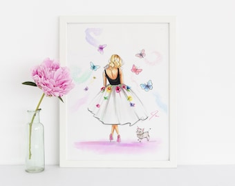 Art Print:You Can't Spell Melsy without ME! (LIMITED EDITION Print) ( Fashion Illustration )By Melsy’s Illustrations