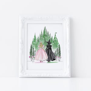 Off to See the Wizard Kunstdruck (Fashion Illustration Print - Home Decor - Wand Dekoration -Princess Art) von Melsy's Illustrations