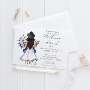 The Cap Graduation Announcements/Invites [ College Graduation Invites | Custom Graduation | Graduation Gifts For Her | Graduation Invites ] image 4