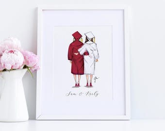 Personalized BFF Graduation Print [ Graduation Gifts For Her College |  Graduation Gifts For Her High School | Phd Graduation Gifts ]