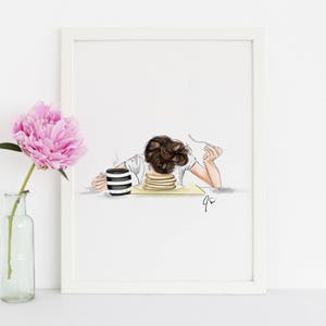 Art Print: Pancakes (Fashion Illustration Print)(Fashion Illustration Art - Fashion Sketch print- Wall Decor) By Melsy’s Illustrations