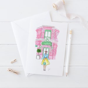 Macaron Shop (Card)(Melsy Cards Sets - Personalized Stationery Wedding Cards  Birthday Cards Bridal Shower Cards)By Melsy's Illustrations