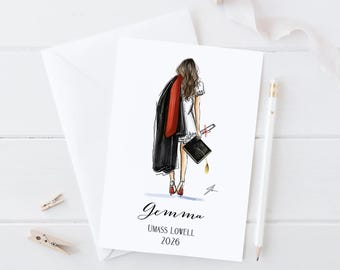 Tarjeta de graduación con diploma [Tarjeta de graduación personalizada / Tarjeta personalizada de la promoción de 2026 / Tarjeta de graduación de bachillerato o universidad]