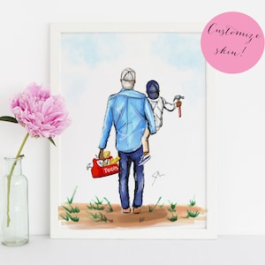 De klusjesman (afdruk) (cadeaus voor papa - gepersonaliseerde cadeaus voor papa van zoon - eerste keer papa cadeau - cadeau Dad Tool Lover - Vaderdagcadeaus)