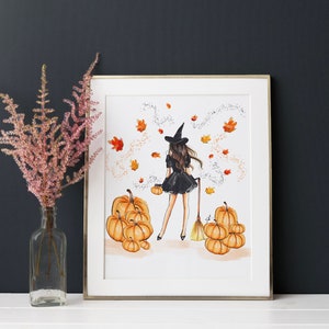 The Wicked Witch (Print) (Fashion Illustration - Halloween - Wicked- Fall Print - PSL -Spooky Season Print) By Melsy's Illustrations image 2
