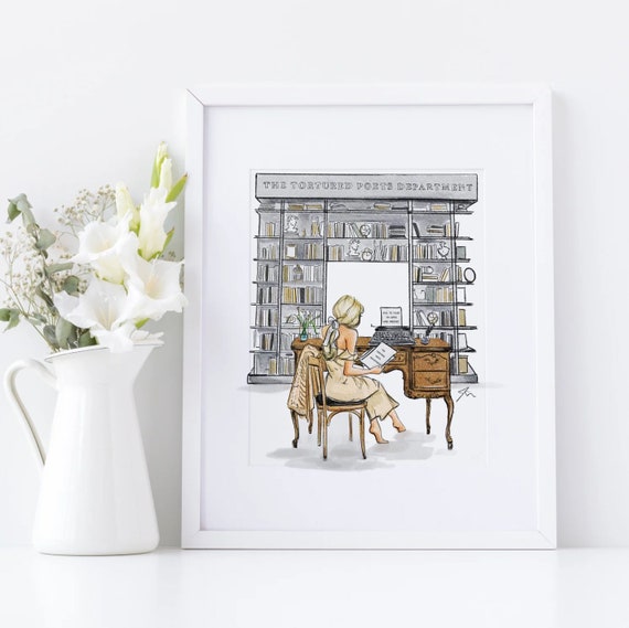 The Typewriter (Fashion Illustration Art Print )