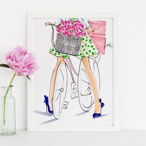 Spring and Stilettos (Fashion Illustration Print) (Fashion Illustration Art - Fashion Sketch Prints - Home Decor)  By Melsy’s Illustrations