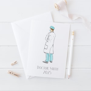 Tarjeta de Graduación de Doctor [Tarjeta de Graduación de Doctor - Tarjeta de Graduación Personalizada - Tarjeta de Graduación de la Facultad de Medicina / Tarjeta de Graduación para Doctor]