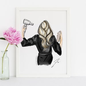 Art Print:Be Ready in Five (Fashion Illustration Print)(Fashion Illustration Art - Home Decor - Wall Decor )By Melsy’s Illustrations
