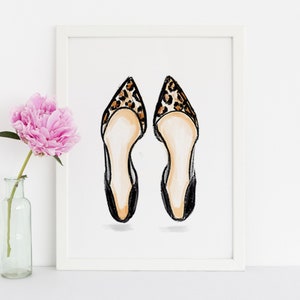 Art Print:Leopard Flats (Fashion Illustration — Melsy's Illustrations — Autumn)By Melsy's Illustrations