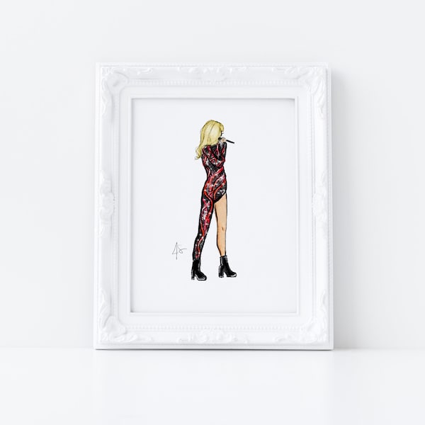 The Snake Art Print (Fashion Illustration)